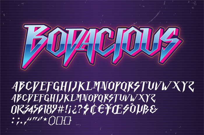 bodacious 90s fonts