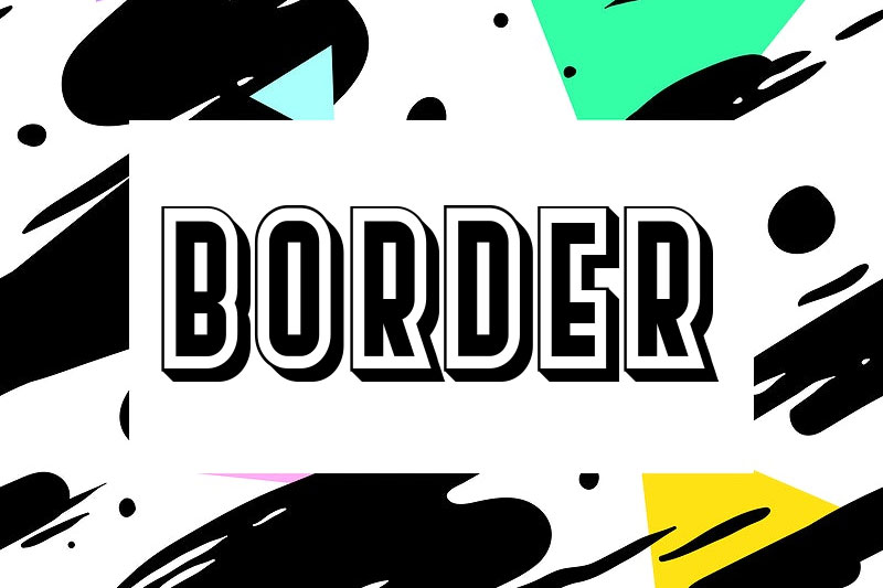border 90s fonts