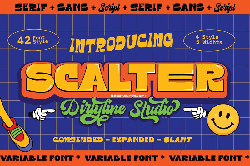 scalter 90s fonts