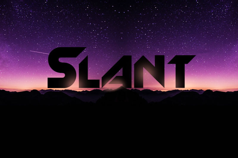 slant dj fonts