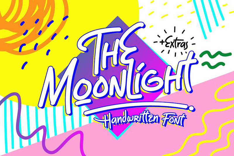 the moonlight 90s fonts