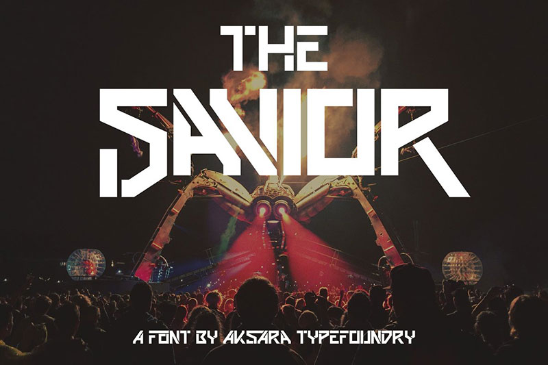 the savior futuristic dj fonts