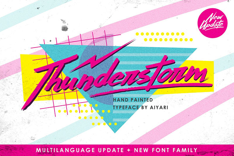 thunderstorm extras 90s fonts