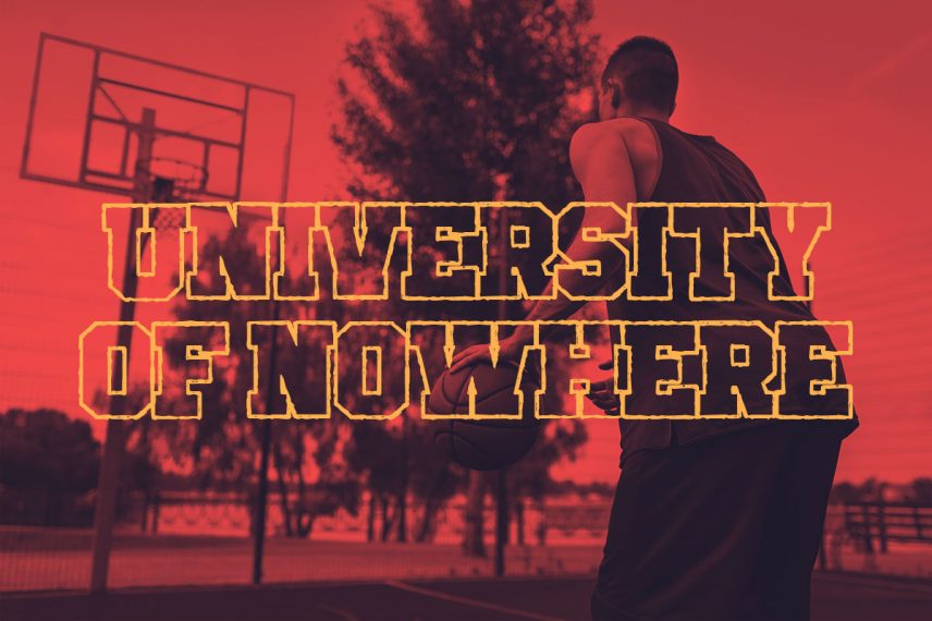 cf university of nowhere basketball font