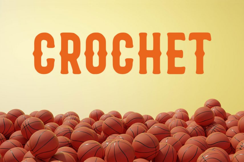 crochet basketball font