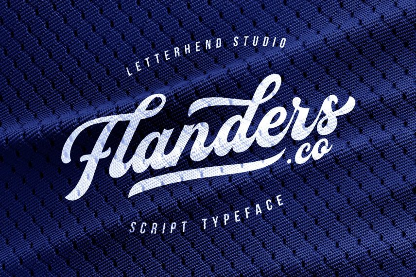 flanders script basketball font