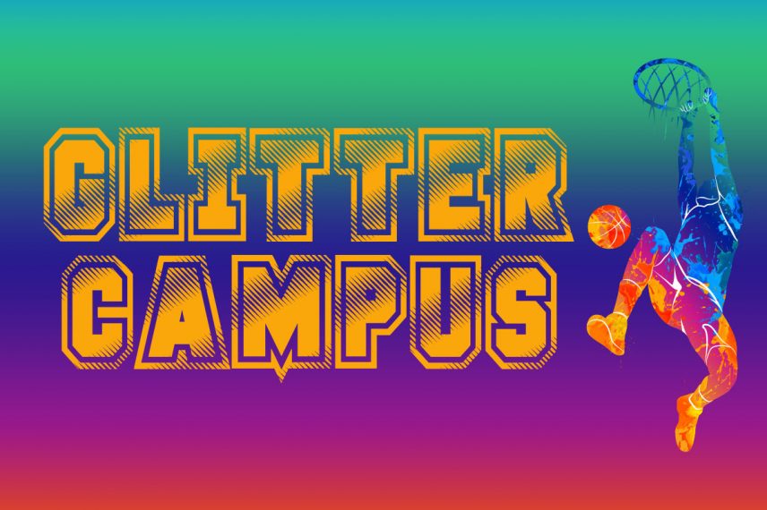 glitter campus basketball font