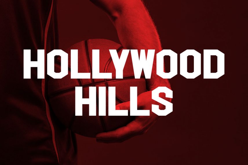hollywood hills basketball font