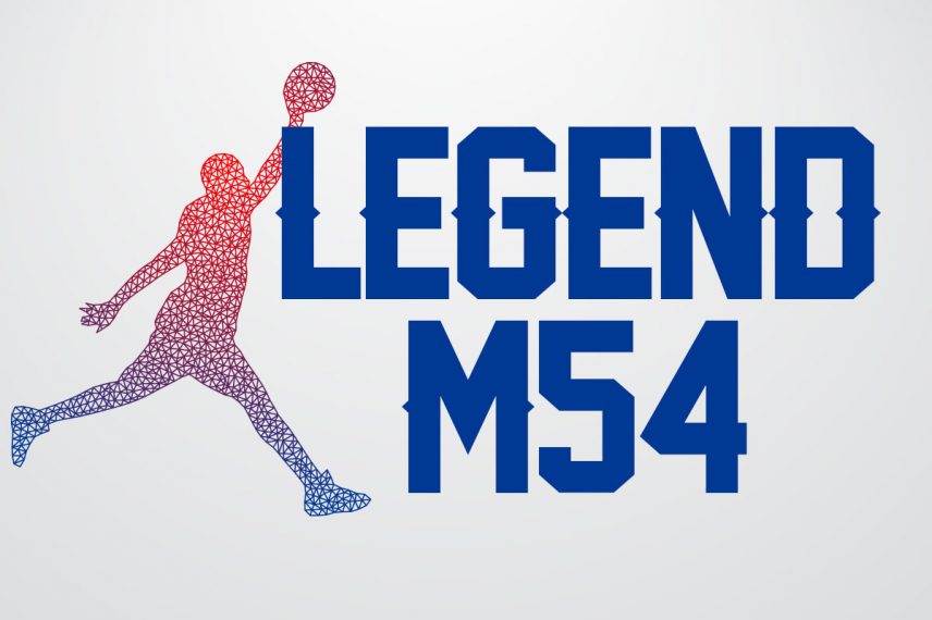 legend m54 basketball font
