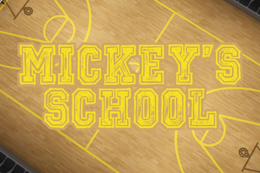mickey's school basketball font