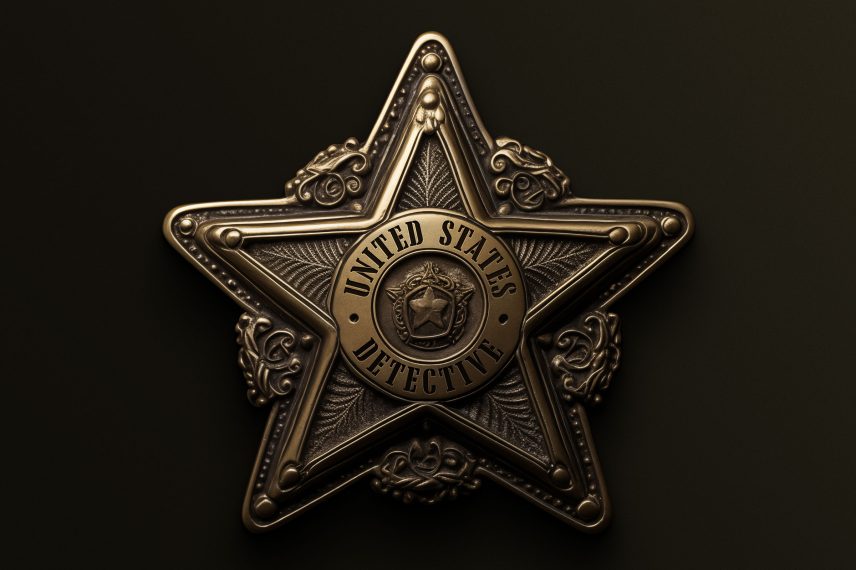Police - Army - Sheriff Badge No. 4 PSD Template