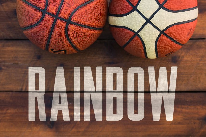 rainbow basketball font