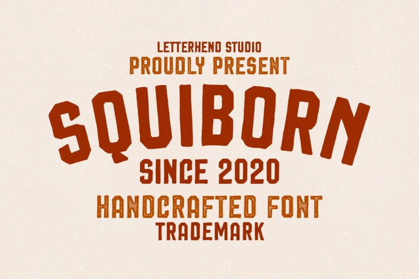 squiborn logo basketball font