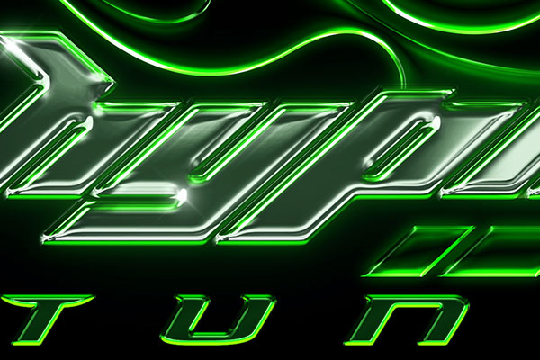 Y2K Chrome Logo / Text Effect Vol.16 PSD Template