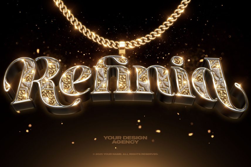 Royal Ornament Logo and Text Effect - PSD Template