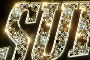 Regal Gemstone Logo and Text Effect PSD Template