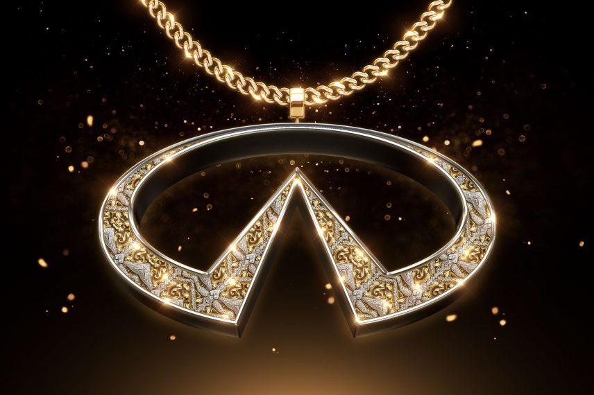 Royal Ornament Logo and Text Effect - PSD Template - Infiniti Logo