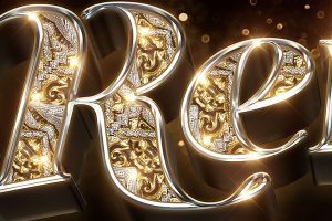 Royal Ornament Logo and Text Effect - PSD Template
