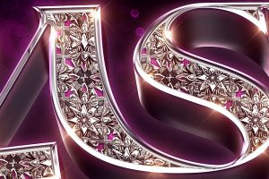 Baroque Bling Text Effect PSD Template - Logo Mockup