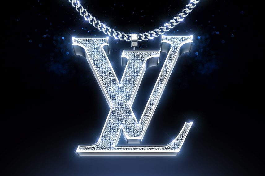Diamond Bling Bling Louis Vuitton Logo