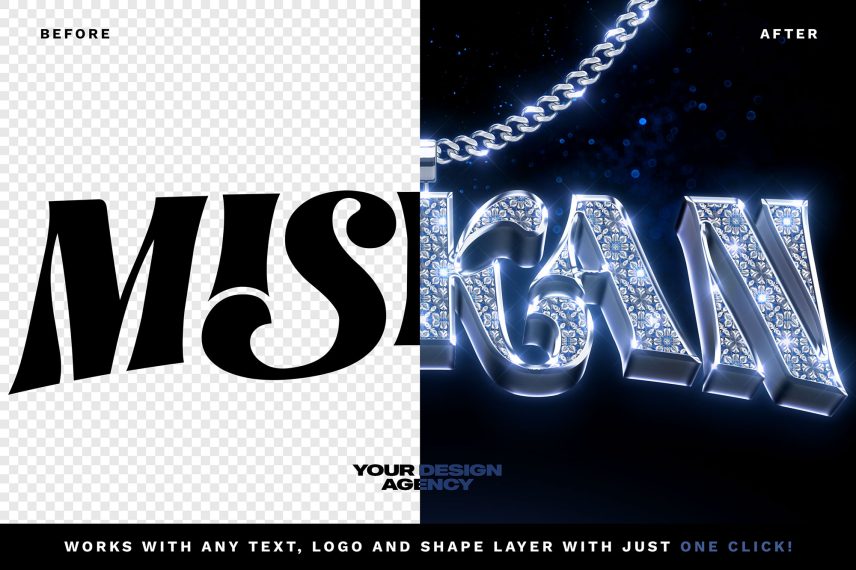 Baroque Bling Text Effect Vo.2 PSD Template - Before / After