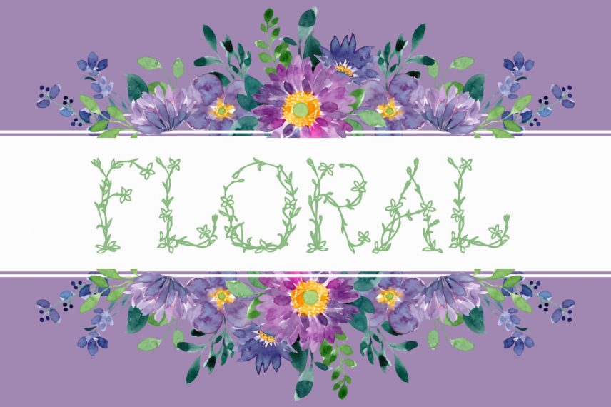 floral garden font