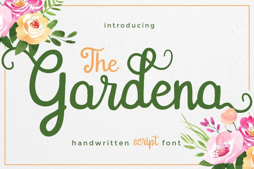 gardena script garden font