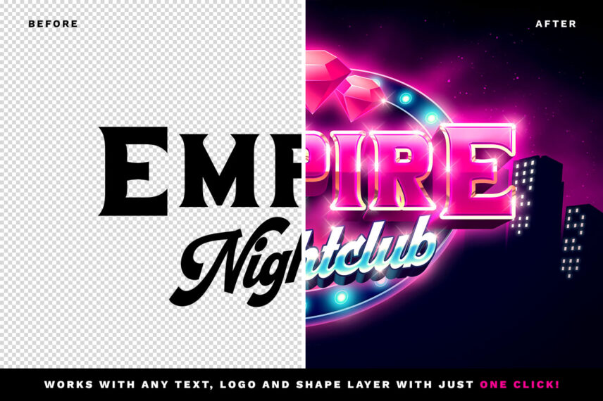 Nightclub / Casino Logo and Text Effect Download Text Style