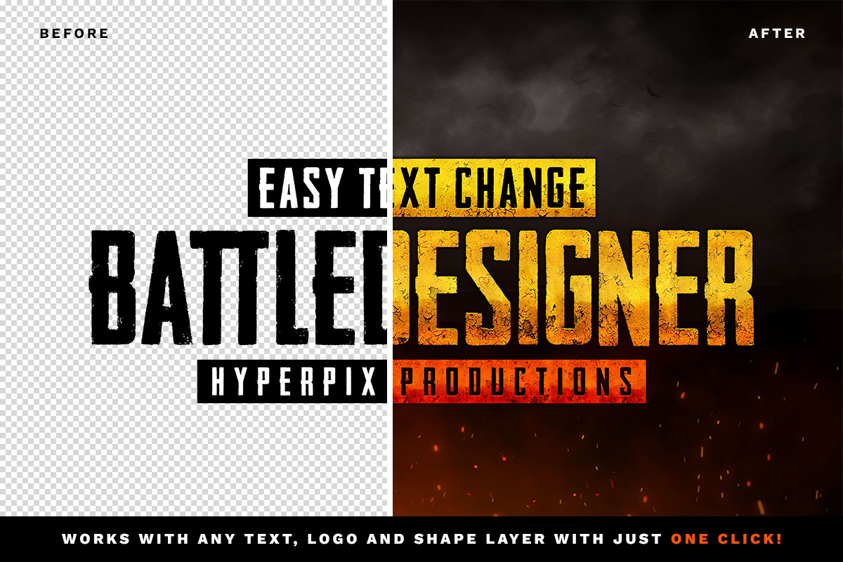 PUBG (PlayerUnknown's Battlegrounds) Text Effect PSD | Hyperpix