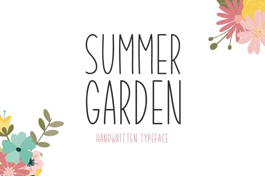 summer garden typeface garden font