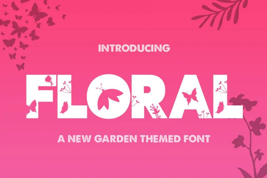 the floral garden font