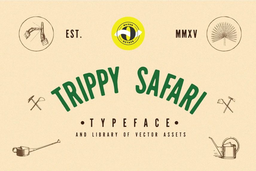trippy safari garden font