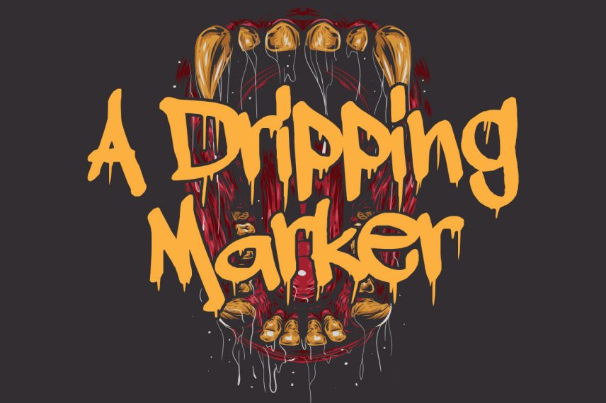 A Dripping Marker Font