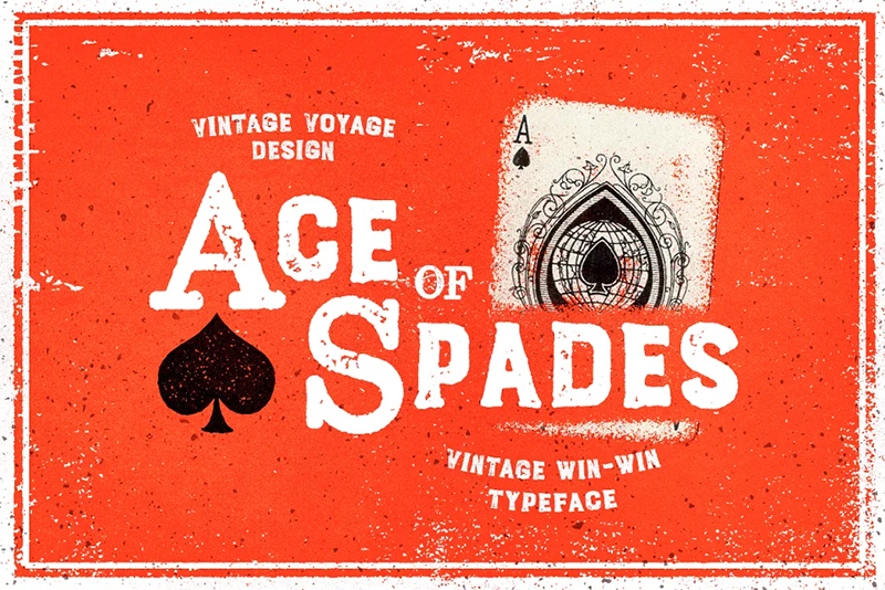 ace of spades poker font