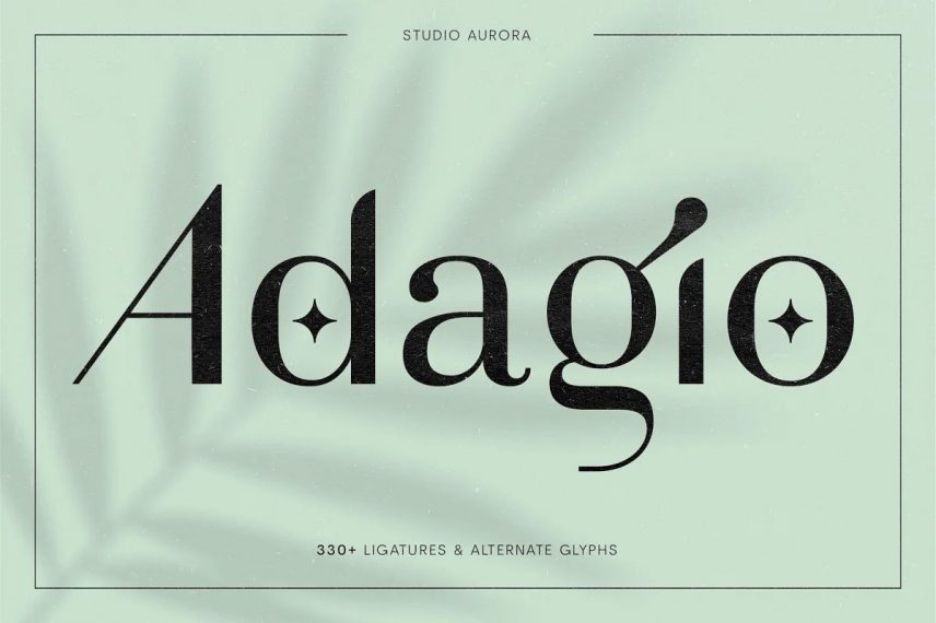 adagio decorative ligature chess font