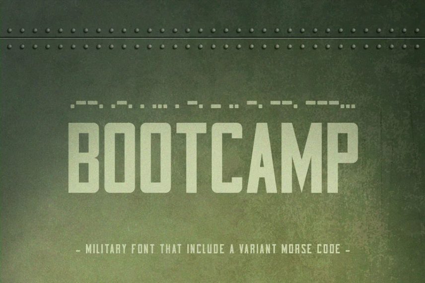 bootcamp military war font
