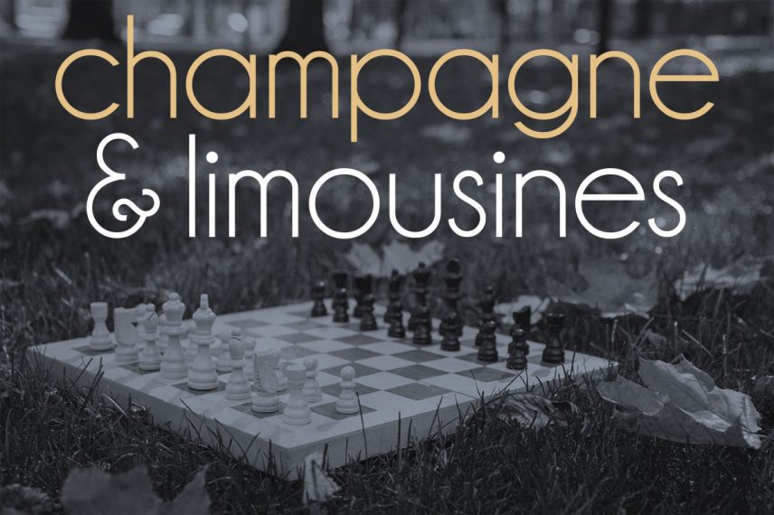 champagne & limousines chess font