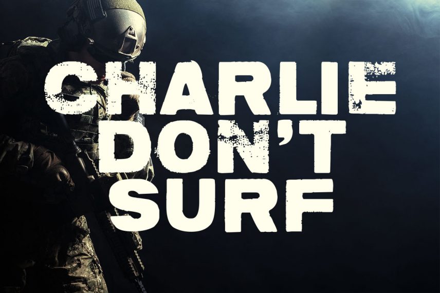 charlie don't surf war font