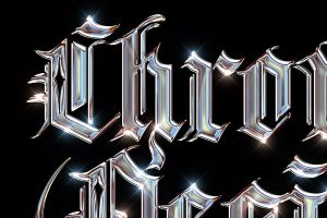 Chrome Text Effect Vol 8 FREE download PSD Template
