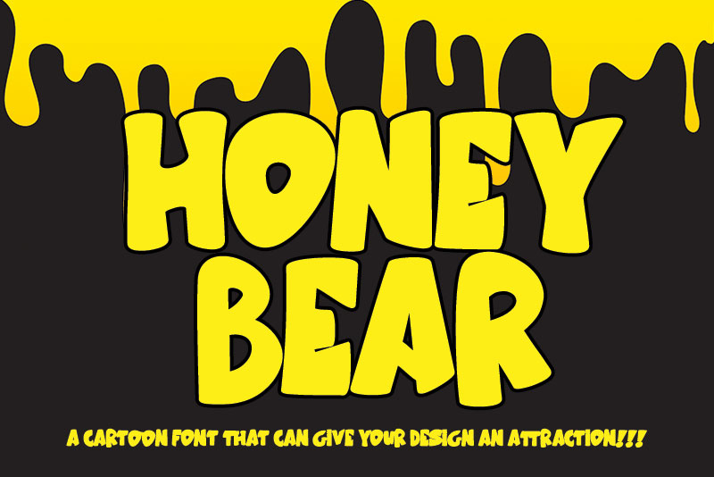 honey bear honey and bee font