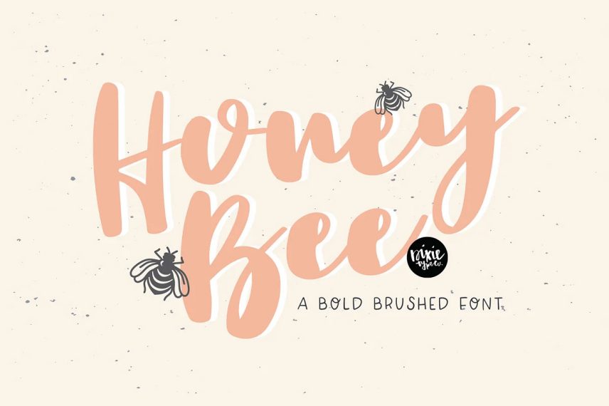 honey bee a bold brush script honey and bee font
