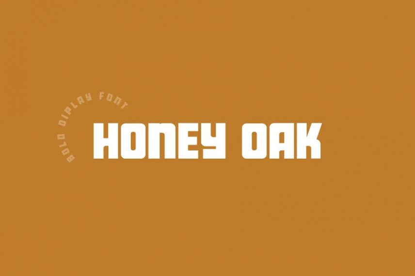 honey oak display honey and bee font