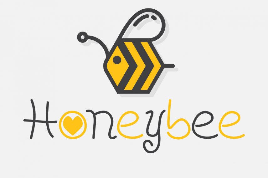 honeybee honey and bee font