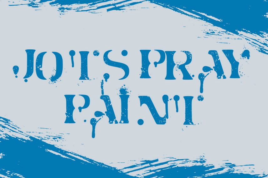 jot spray paint dripping font
