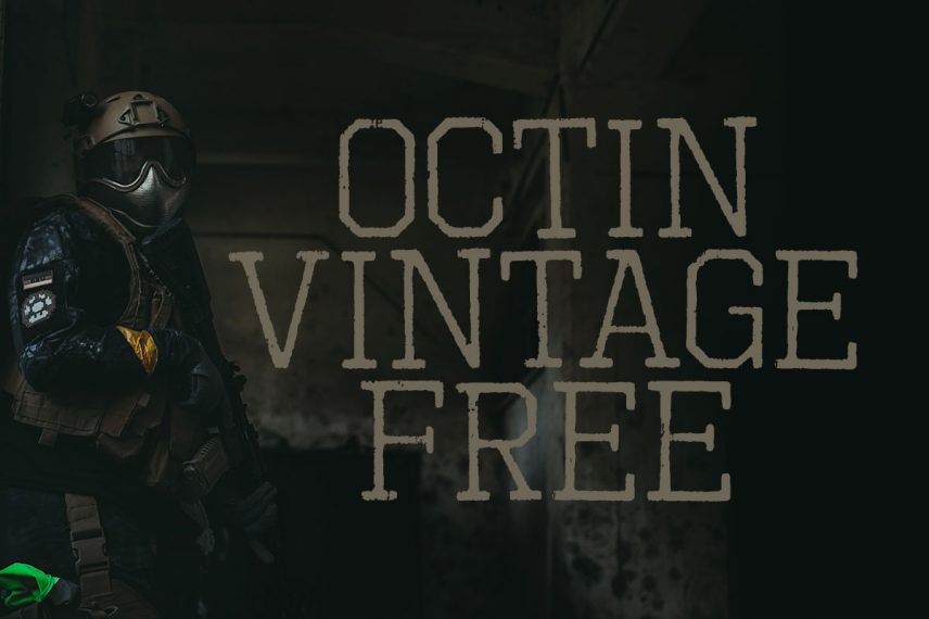 octin vintage free war font