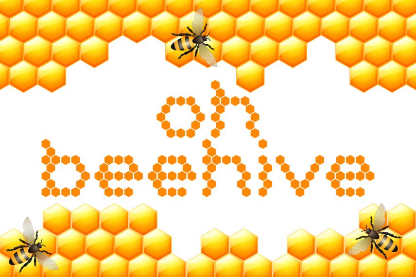 oh beehive honey and bee font