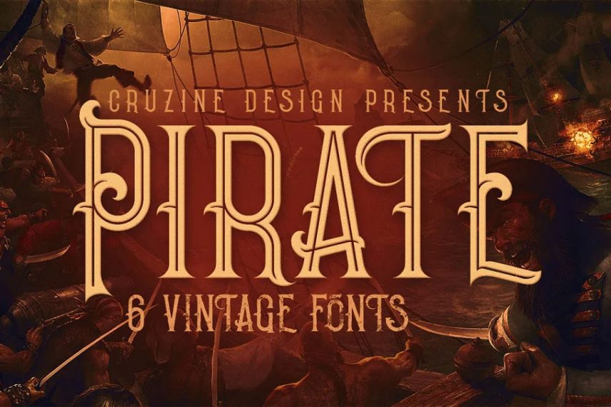 pirate vintage style war font