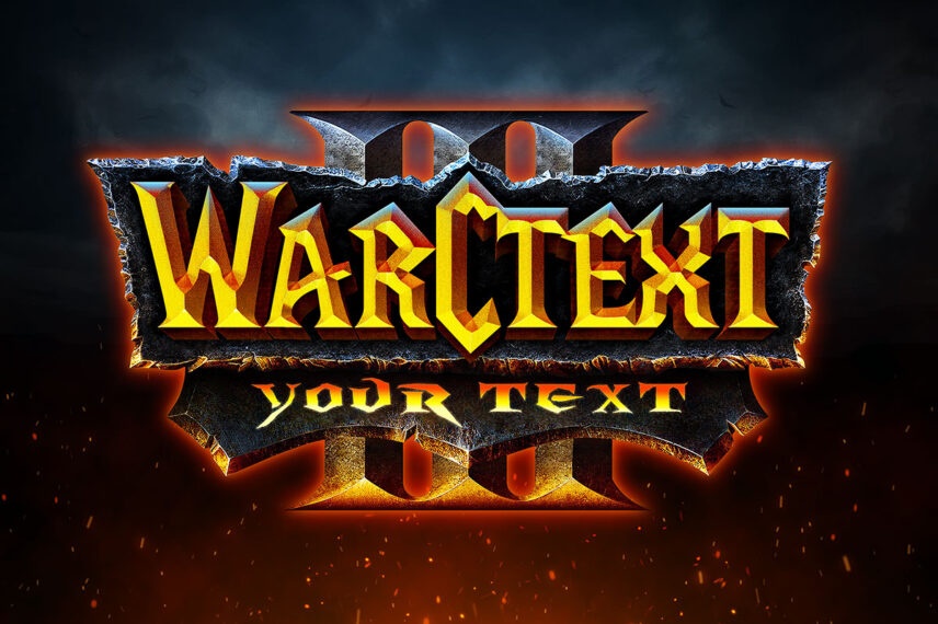 Warcraft III: Reforged Text Effect PSD Download