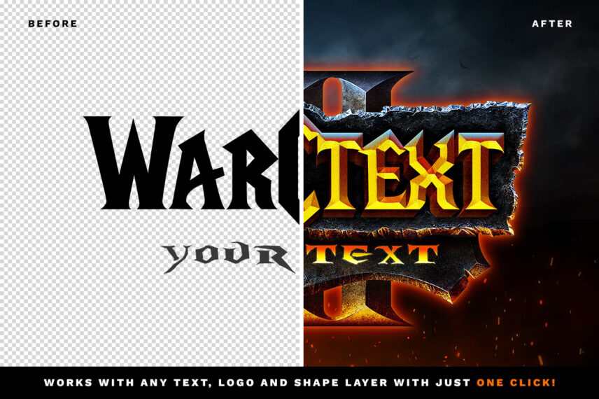 Warcraft III: Reforged Text Effect PSD Download