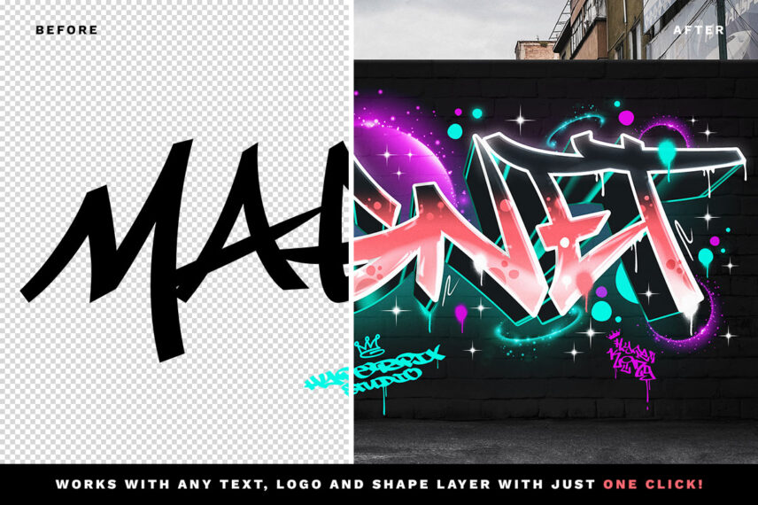 photoshop graffiti text effect vol 2 psd text style download